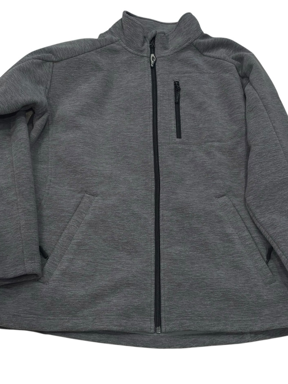 Drake Waterfowl Men’s Medium Gray Heathered Windproof Full Zip Jacket